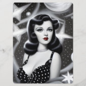 Erstellen Sie Ihre eigene Retro-Frau Menükarte (Rückseite)