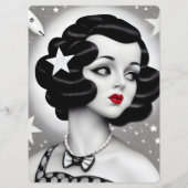 Erstellen Sie Ihre eigene Retro-Lady Menükarte (Rückseite)