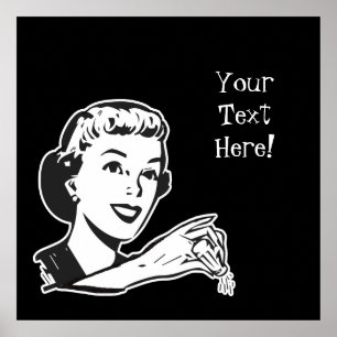 Erstellen Sie Ihre eigene Retro-Lady. Poster