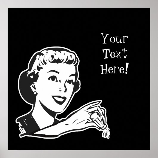 Erstellen Sie Ihre eigene Retro-Lady. Poster (Vorne)