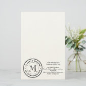 Erstellen Sie Ihre eigene Retro-Logo-Typografie Briefpapier (Stehend Vorderseite)