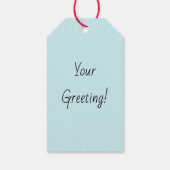 Erstellen Sie Ihre eigene Retro Teddy Bären Blue W Geschenkanhänger (Rückseite)