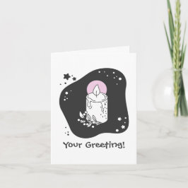 Erstellen Sie Ihre eigene Retro-Weihnachtskerze Feiertagskarte