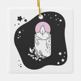 Erstellen Sie Ihre eigene Retro-Weihnachtskerze Keramikornament