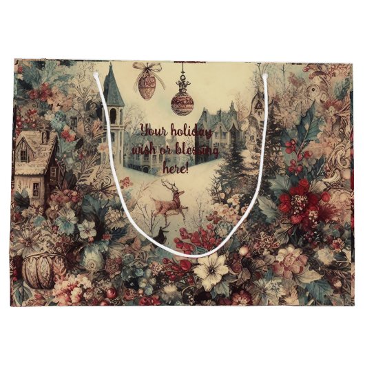 Erstellen Sie Ihre eigene romantische Viktorianisc Große Geschenktüte (Rückseite)