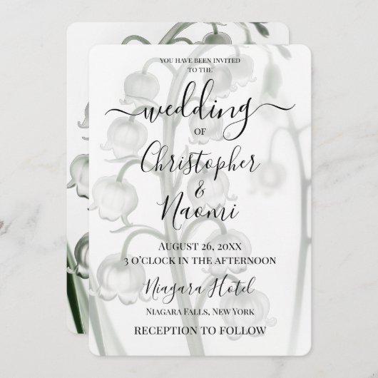 Erstellen Sie Ihre eigene Röntgen-Lily-Blume Einladung (Vorne/Hinten)