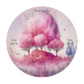 Erstellen Sie Ihre eigene rosa Baumlandschaft Schneidebrett (Vorderseite)