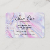 Erstellen Sie Ihre eigene rosa Irisierbarkeit Visitenkarte (Rückseite)