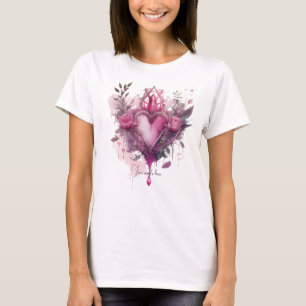 Erstellen Sie Ihre eigene rosa Liebe-Kerze T-Shirt