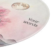 Erstellen Sie Ihre eigene rosa Mondlandschaft Schneidebrett (Ecke)