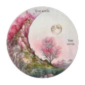 Erstellen Sie Ihre eigene rosa Mondlandschaft Schneidebrett (Vorderseite)