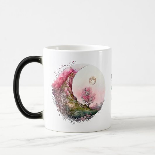 Erstellen Sie Ihre eigene rosa Mondlandschaft Verwandlungstasse (Links)