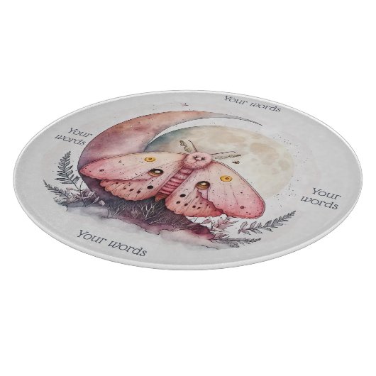 Erstellen Sie Ihre eigene rosa Mondmotte Schneidebrett (Ecke)