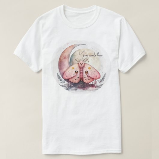 Erstellen Sie Ihre eigene rosa Mondmotte T-Shirt (Design vorne)