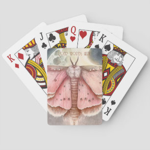 Erstellen Sie Ihre eigene rosa Vollmondmotte Spielkarten