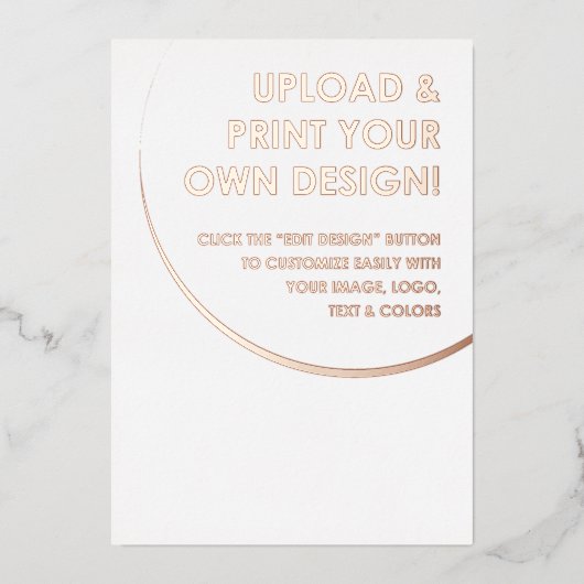Erstellen Sie Ihre eigene Rose Gold Foil Einladung (Vorderseite)