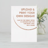 Erstellen Sie Ihre eigene Rose Gold Foil Einladung (Stehend vorne)