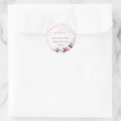 Erstellen Sie Ihre eigene Rose Gold Geometrie Runder Aufkleber (Tasche)