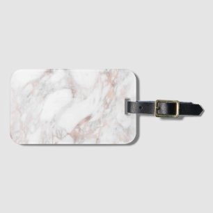 Erstellen Sie Ihre eigene Rose Gold Marble Blank T Gepäckanhänger