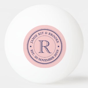 Erstellen Sie Ihre eigene Rose Quartz Rosa Logo Mo Tischtennisball