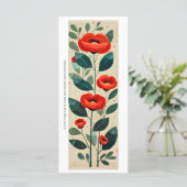 Erstellen Sie Ihre eigene rote Lesezeichen-Karte m (Stehend Vorderseite)