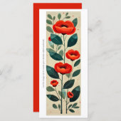 Erstellen Sie Ihre eigene rote Lesezeichen-Karte m (Vorne/Hinten)