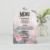 Erstellen Sie Ihre eigene rote Marmorplatte Menükarte (Stehend Vorderseite)