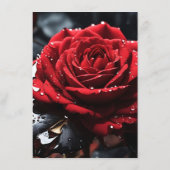 Erstellen Sie Ihre eigene Rote Rose, die geschloss Menükarte (Rückseite)