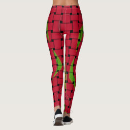 Erstellen Sie Ihre eigene rote, tartanplate Textil Leggings