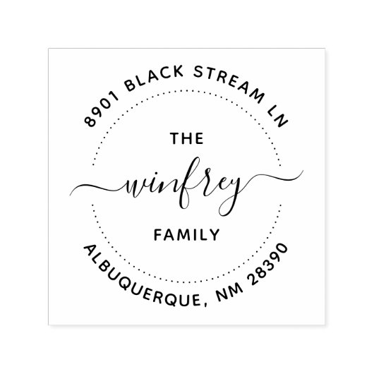 Erstellen Sie Ihre eigene Round-Family-Rücksendead Permastempel (Design)