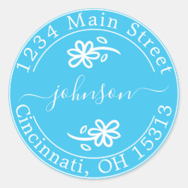 Erstellen Sie Ihre eigene Round Rücksendeadresse C Runder Aufkleber