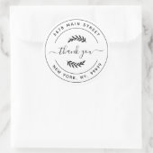 Erstellen Sie Ihre eigene Round Rücksendeadresse C Runder Aufkleber (Tasche)