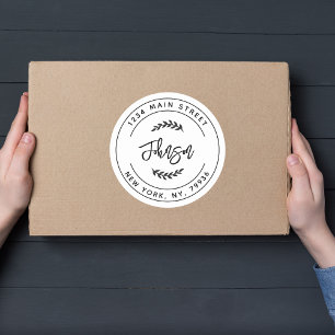 Erstellen Sie Ihre eigene Round Rücksendeadresse C Runder Aufkleber