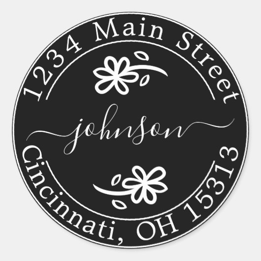 Erstellen Sie Ihre eigene Round Rücksendeadresse C Runder Aufkleber (Vorderseite)