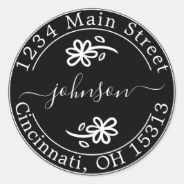 Erstellen Sie Ihre eigene Round Rücksendeadresse C Runder Aufkleber
