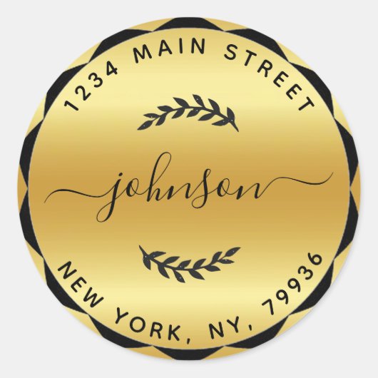 Erstellen Sie Ihre eigene Round Rücksendeadresse G Runder Aufkleber (Vorderseite)