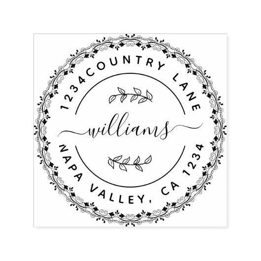 Erstellen Sie Ihre eigene Round-Rücksendeadresse Permastempel (Design)