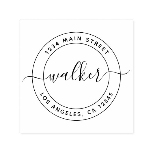Erstellen Sie Ihre eigene Round-Rücksendeadresse Permastempel (Design)