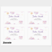 Erstellen Sie Ihre eigene Round-Rücksendeadresse Rechteckiger Aufkleber (Blatt)