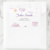 Erstellen Sie Ihre eigene Round-Rücksendeadresse Rechteckiger Aufkleber (Tasche)