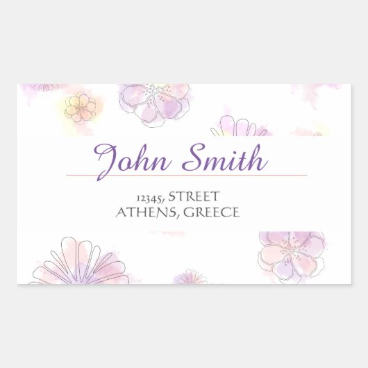 Erstellen Sie Ihre eigene Round-Rücksendeadresse Rechteckiger Aufkleber (Vorderseite)