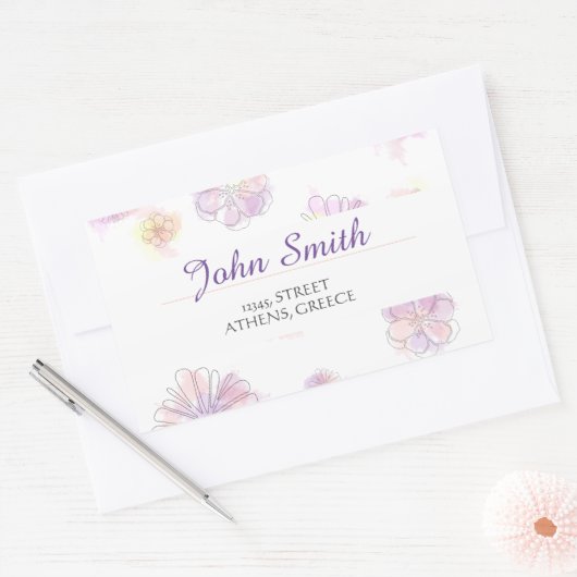 Erstellen Sie Ihre eigene Round-Rücksendeadresse Rechteckiger Aufkleber (Umschlag)