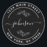 Erstellen Sie Ihre eigene Round-Rücksendeadresse Runder Aufkleber<br><div class="desc">Erstellen Sie Ihre eigene Round-Rücksendeadresse</div>