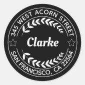 Erstellen Sie Ihre eigene Round-Rücksendeadresse Runder Aufkleber (Vorderseite)