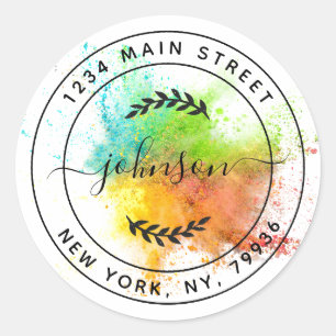 Erstellen Sie Ihre eigene Round-Rücksendeadresse Runder Aufkleber