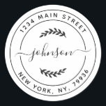 Erstellen Sie Ihre eigene Round-Rücksendeadresse Runder Aufkleber<br><div class="desc">Erstellen Sie Ihre eigene Round-Rücksendeadresse</div>