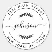 Erstellen Sie Ihre eigene Round-Rücksendeadresse Runder Aufkleber (Vorderseite)