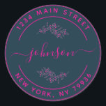 Erstellen Sie Ihre eigene Round-Rücksendeadresse Runder Aufkleber<br><div class="desc">Erstellen Sie Ihre eigene Round-Rücksendeadresse</div>