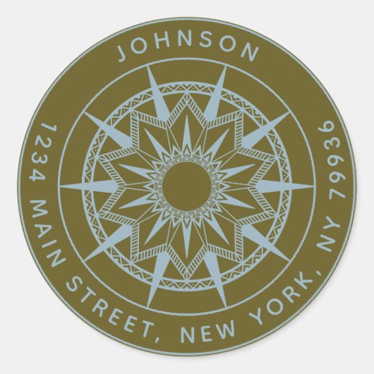 Erstellen Sie Ihre eigene Round-Rücksendeadresse Runder Aufkleber (Vorderseite)