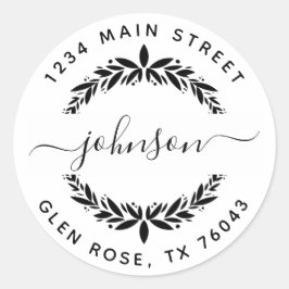 Erstellen Sie Ihre eigene Round-Rücksendeadresse Runder Aufkleber